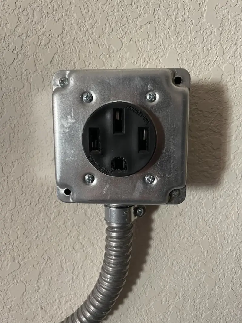 NEMA 14-50 outlet installed for Smart Home Electrical in Posen